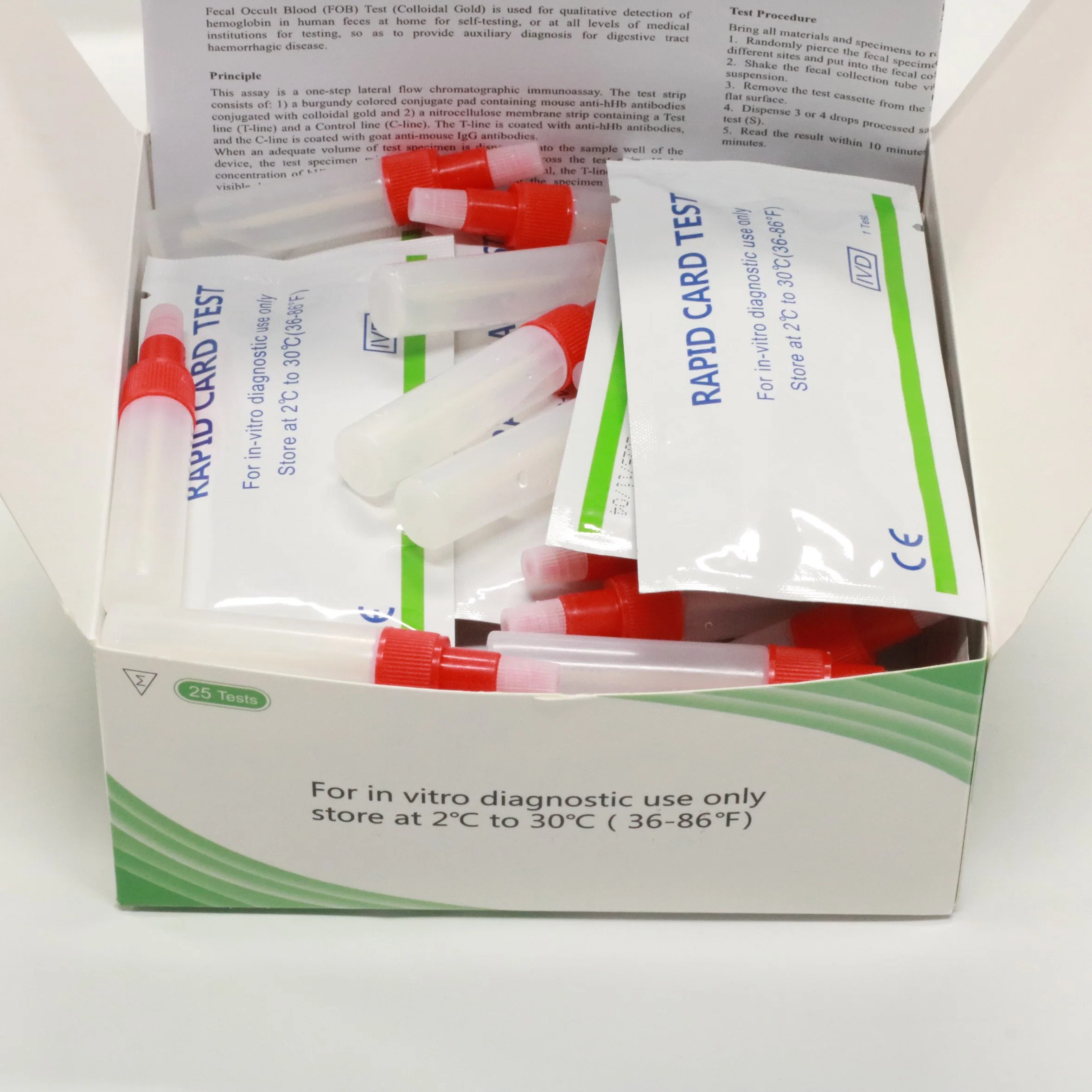 Disposable Medical Fecal Occult Blood Test Cassette Feces Fob Rapid Test Kit