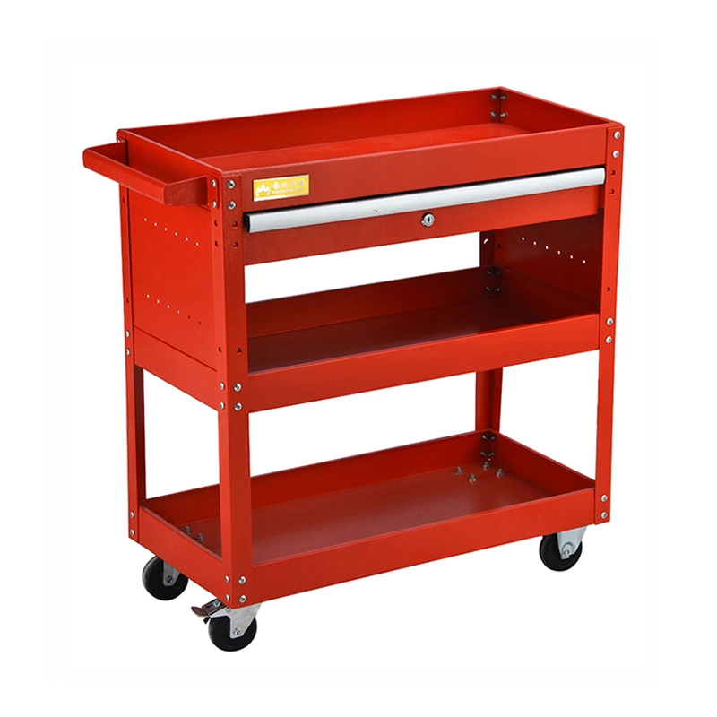 Iron Mobile Garage Cart With One Drawer