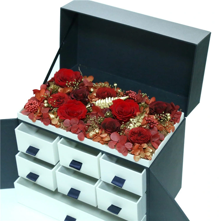 Double Door Immortal Flower Valentine's Festival Watch Gift Box