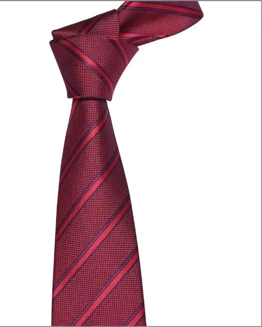 Twan tie Men′ S Business Fashion Штрипированный полиэстер Шёлковый галстук Свадебная галстук жениха