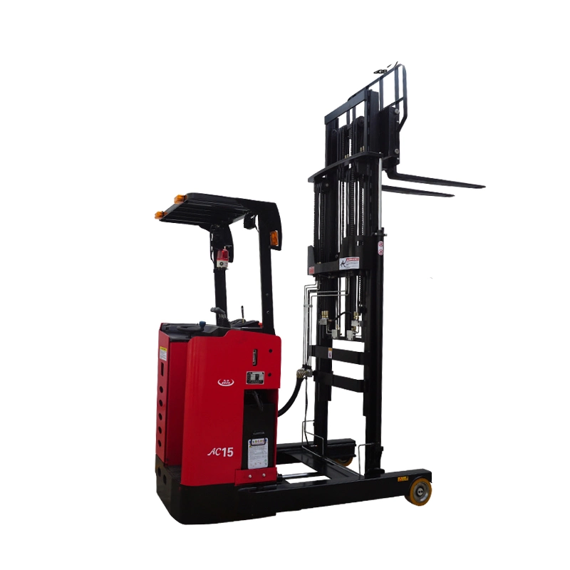 1t Stand up Hydraulic Forklift Electric Reach Stacker