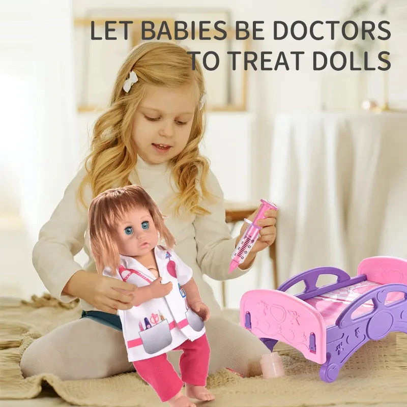 Children Intellectual Simulated Baby Shape Role Play Eduacational Creatively Toys 16 Inch Cotton Body Four Doll Female Medical Equipment