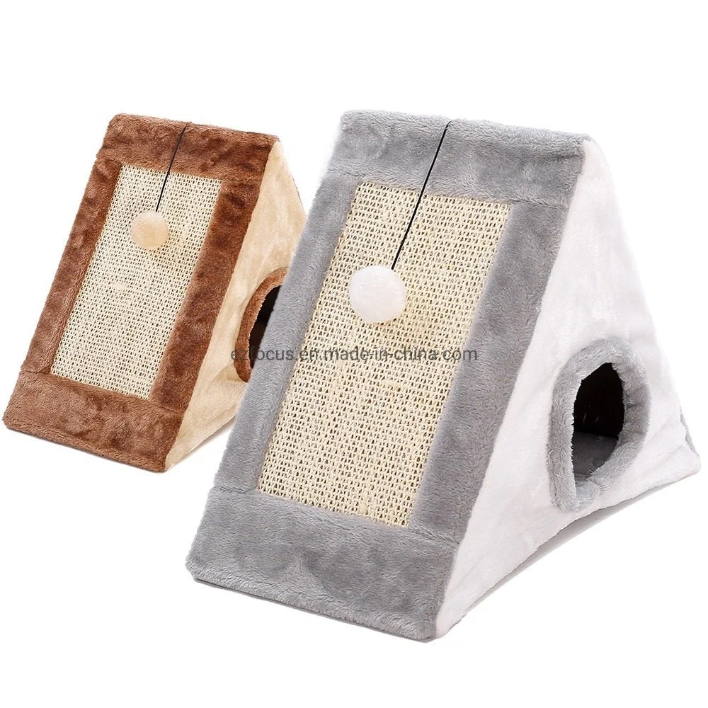 Pet Scratcher Foldable Portable Sisal Triangle Climbing Pad Cat Fur Climbing Frame Wbb17261