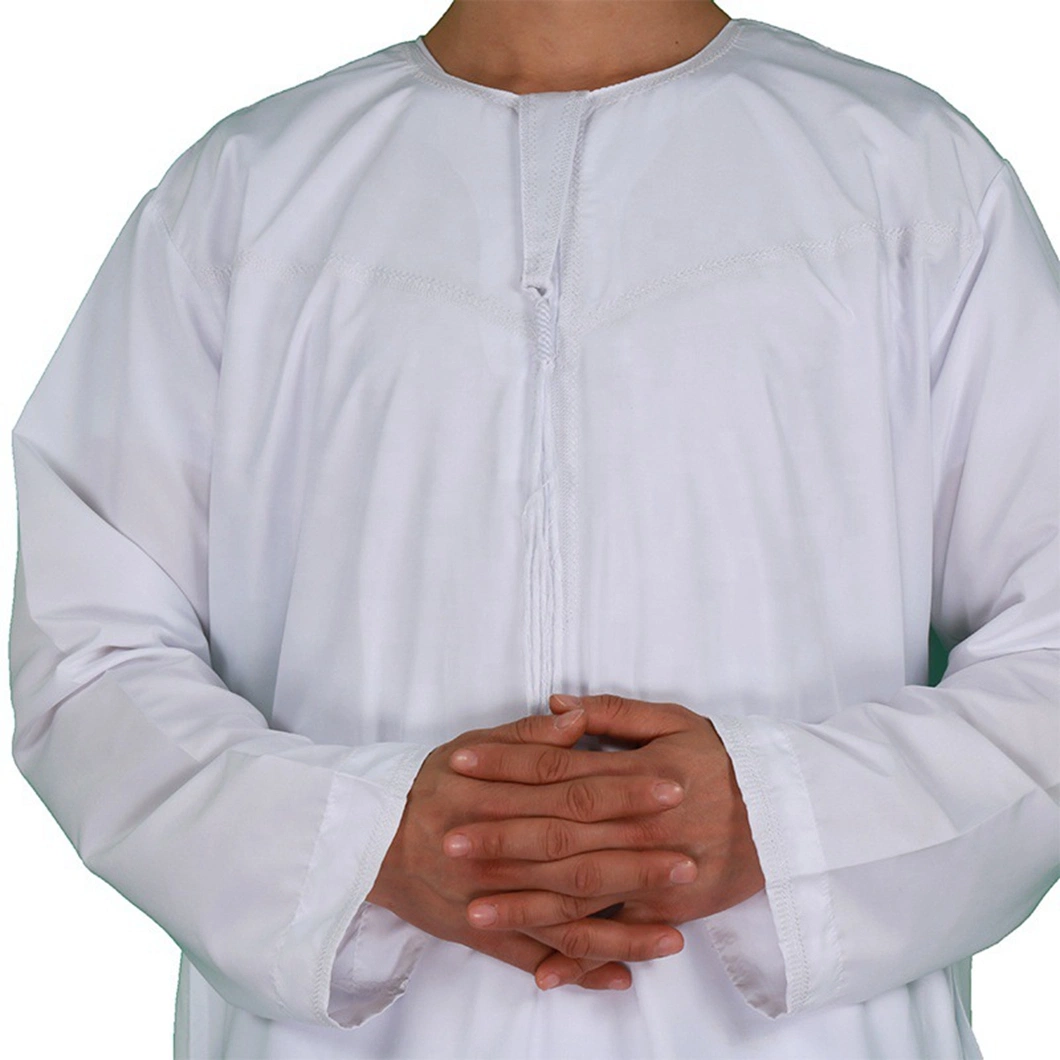 Muslim Men Long Sleeve Thobe Middle East Saudi Arab Kaftan Islamic Abaya Dress Dubai Robes