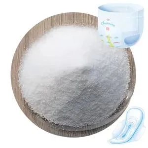 Polvo blanco SAP polímero superabsorbente para pañales crudos Material