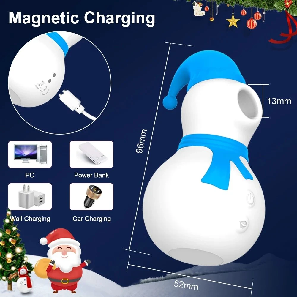 Christmas Sex Toys 10 Patterns Sex Machine Snowman Shape Vaginal Vibrator