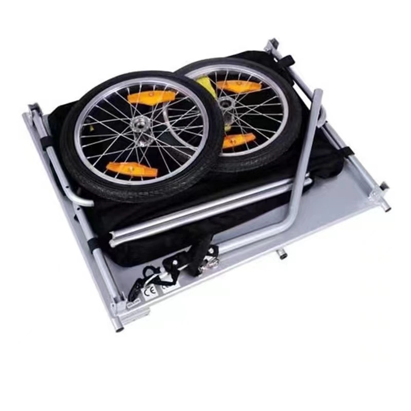 16" Steel Cargo Trailer Ebike Shipping Cart Waterproof Electric Bike Pet Container Bike Folding Trailer with Cheap Price