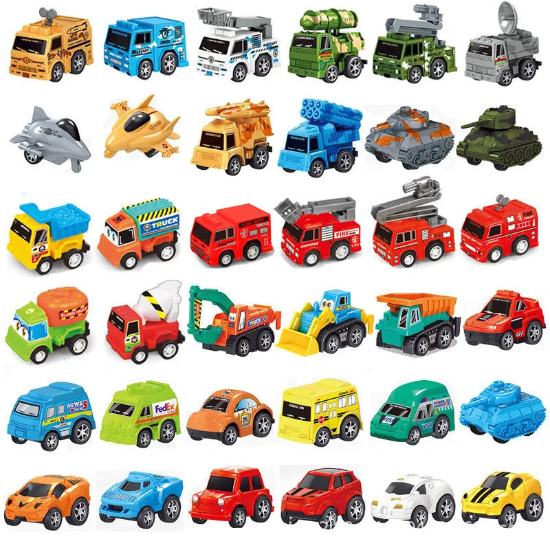 Factory Wholesale/Supplier Plastic Small Car Cartoon Mini Inertial Return Force Kids Toys