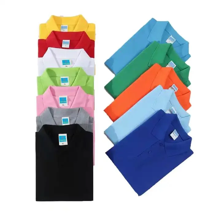 OEM180g Poloshirts Knopfverschluss Ärmel mit Kragen Polo Golf Design