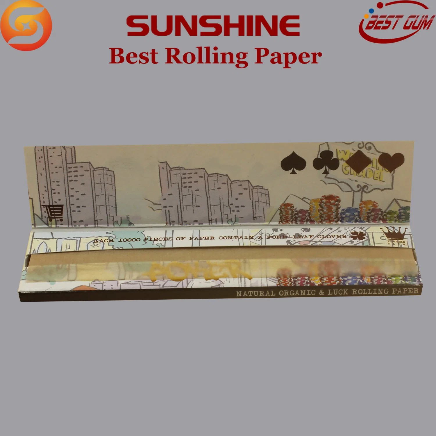 OEM King Slim Size 12.5GSM Ultra Thin Slow Buring Cigarette Paper