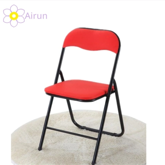 Wholesale/Supplier Used Wedding Foldable Party Metal Frame PU Cover Double Sponge Folding Chairs