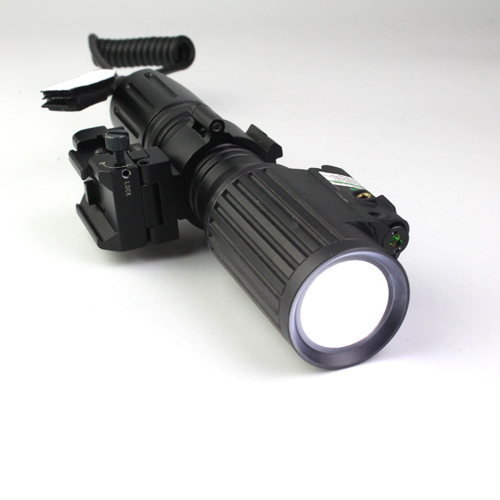 Tactical Professional Hunting Rifle 1000 Lumens CREE T6 LED with Strobe Light Attached with Green Laser Sight Torch Light