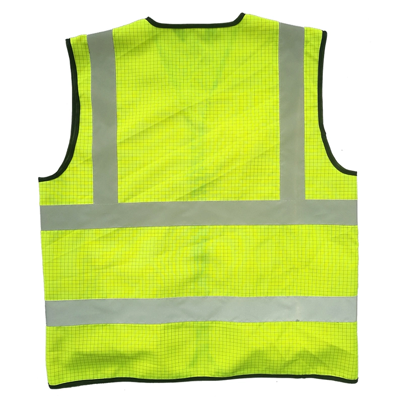 High Visibility Zipper Front Safety Vest with Reflective Strips Hi Vis Vest Meets ANSI/Isea Standard