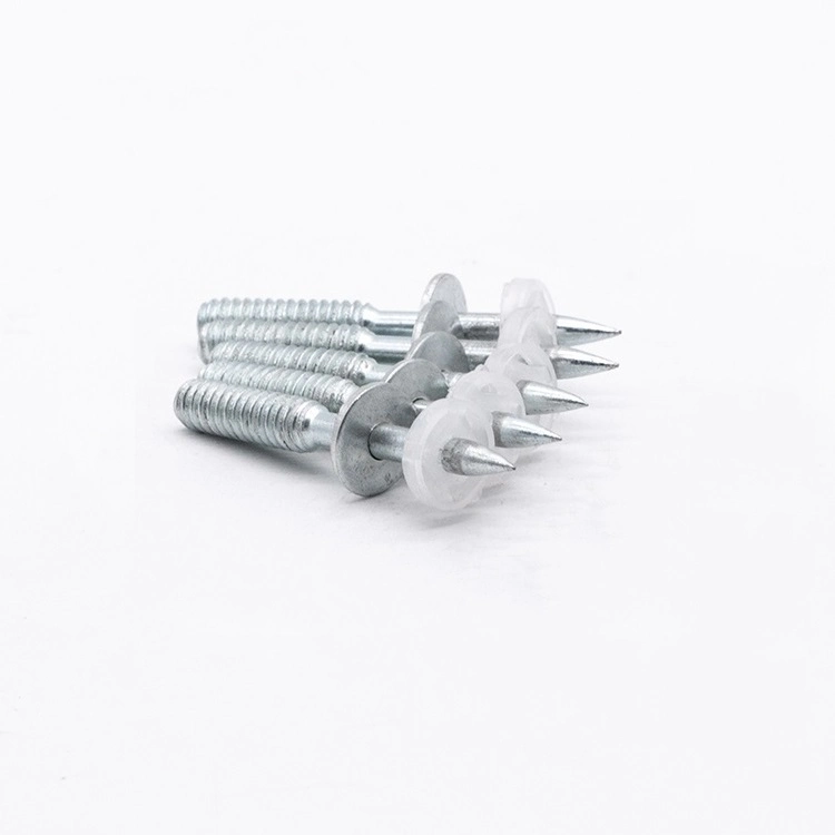 M6 Thread Pin with Metal Washer Shoot Nails for 396 PT-450V Ns301 Ns301t 307 Shooting Nail Guns Electro Galvanized Nails Fasteners