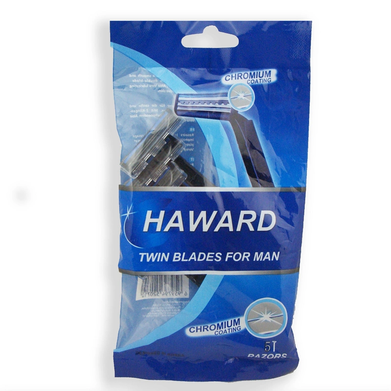 High quality/High cost performance Mens Shavers Wholesale/Supplier Price Twin Blade Disposable Razor with Plastic Handle