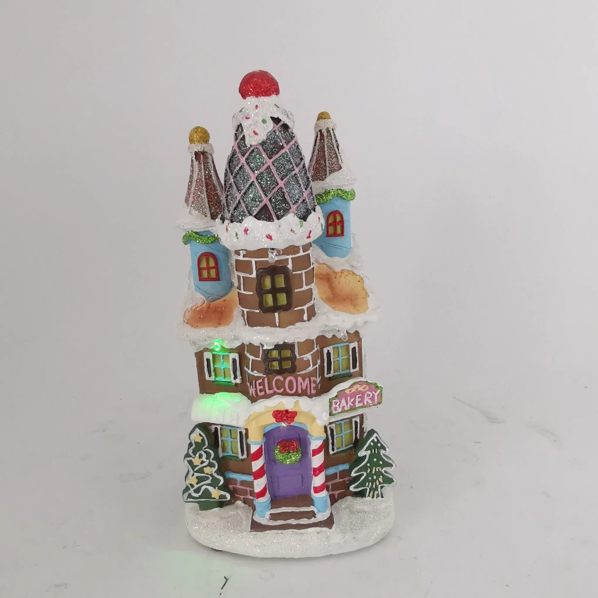 Miniature Christmas Village Houses Resin Gifts