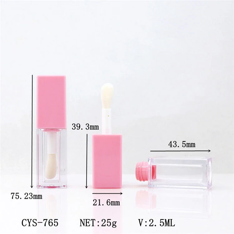 5 ml vacía Plaza de la Lip Gloss tubos contenedores Cepillo Big Foot