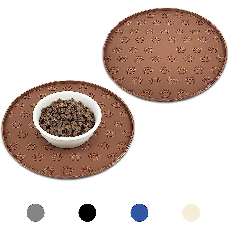 Custom Silicone Dog Slow Feeder Mat Water Proof Dog Bowl Feeding Food Water Mat Cat Pet Mat Pad