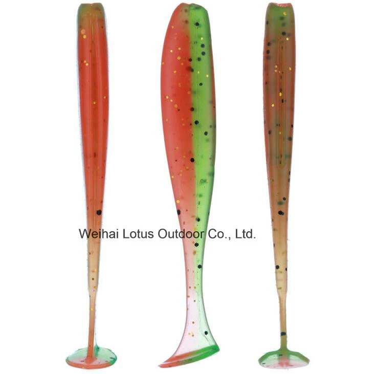 Señuelos blandos Swimbaits Pesca Bass Cola de paleta de plástico Cebo Luya Caja portátil Colores probados para trucha salmón Redfish Agua dulce Agua salada Swimbait