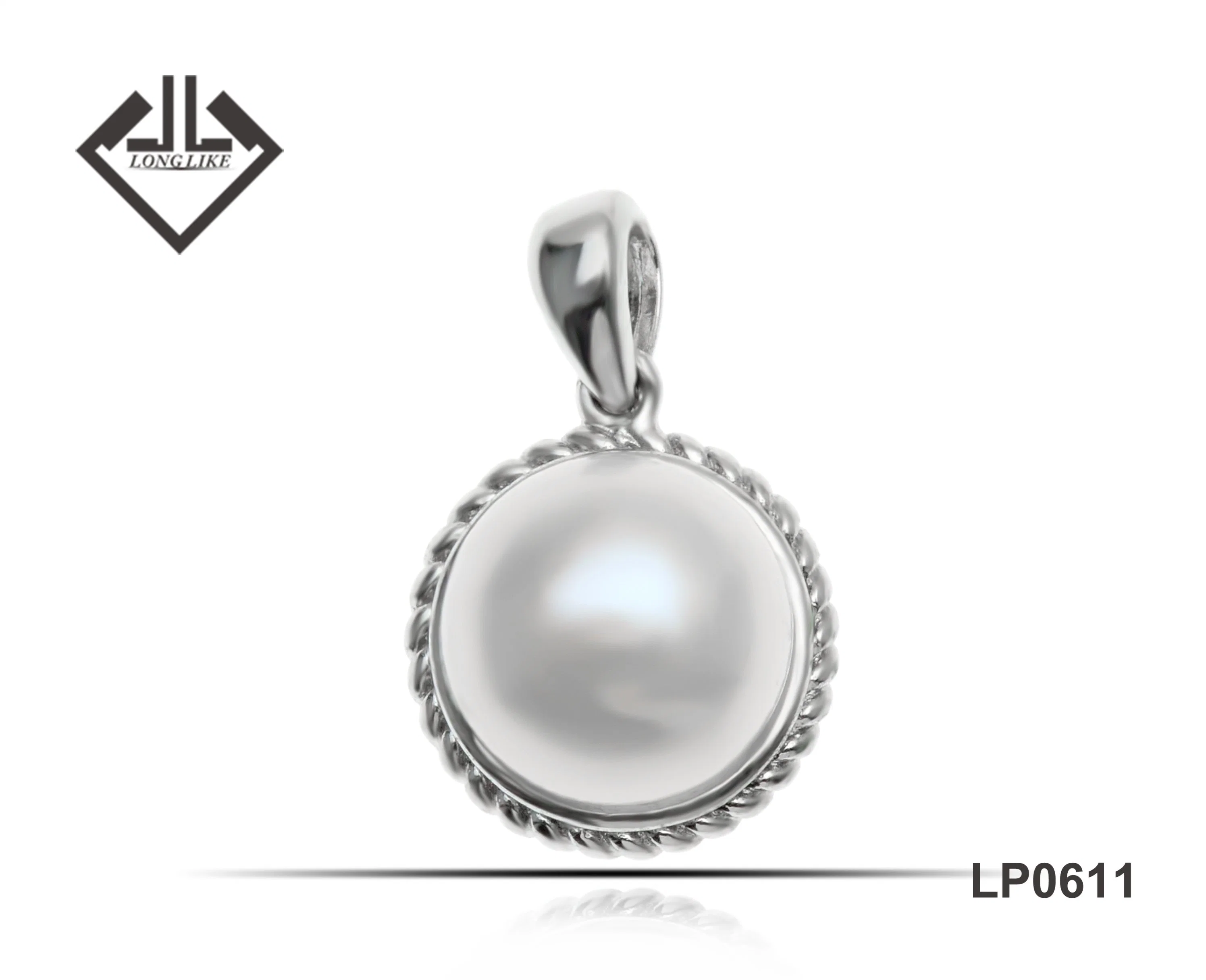 Bijoux Sterling Silver White Gold Freshwater Pearl Pendant for Women