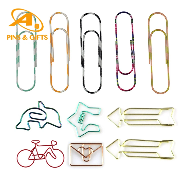 Hot Sale Flat Round Metal Bookmark Document Paper Clip for Office Stationery Use