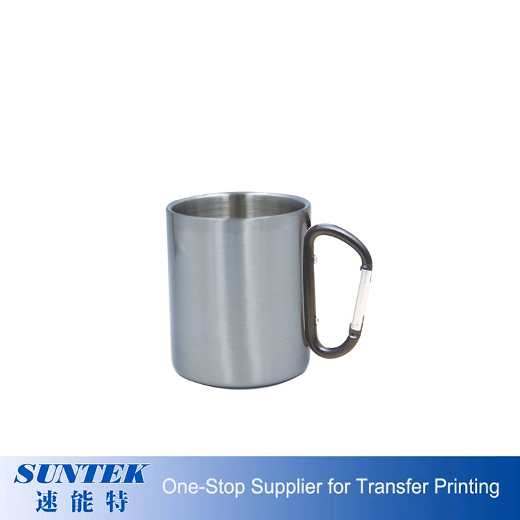 Stainless Steel Coffee Mug with Buckle Handle for Sublimation Printing