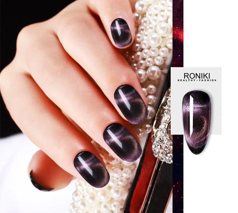 Roniki Private Label Cat Eyes Magnetic Nail Gel Polish Non Toxic 9d Cats Eye Gel