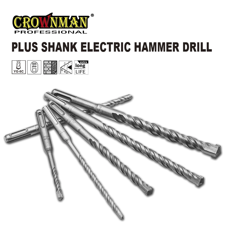 Crownman Plus Shank Electric Hammer Drill avec matériau 40cr