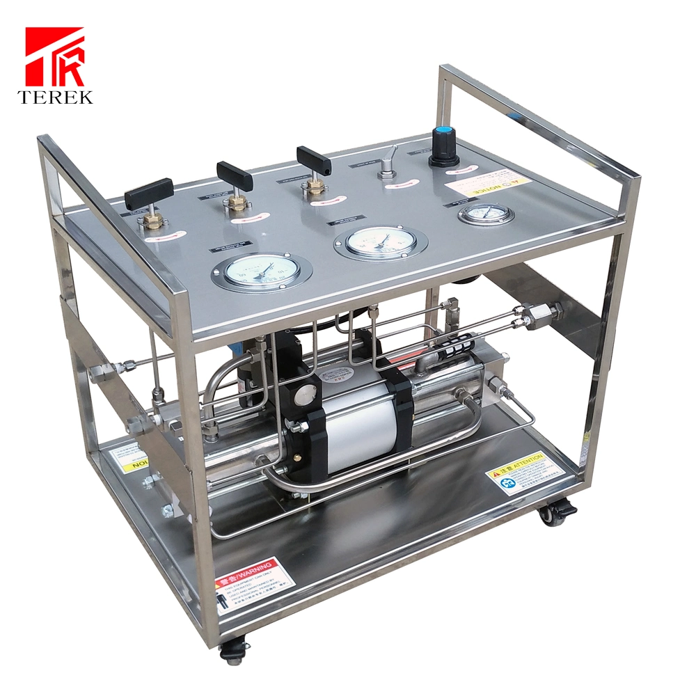 Sistema de bomba de transferencia de gas de refuerzo de doble acción neumático Terek Para llenado de botellas de oxígeno