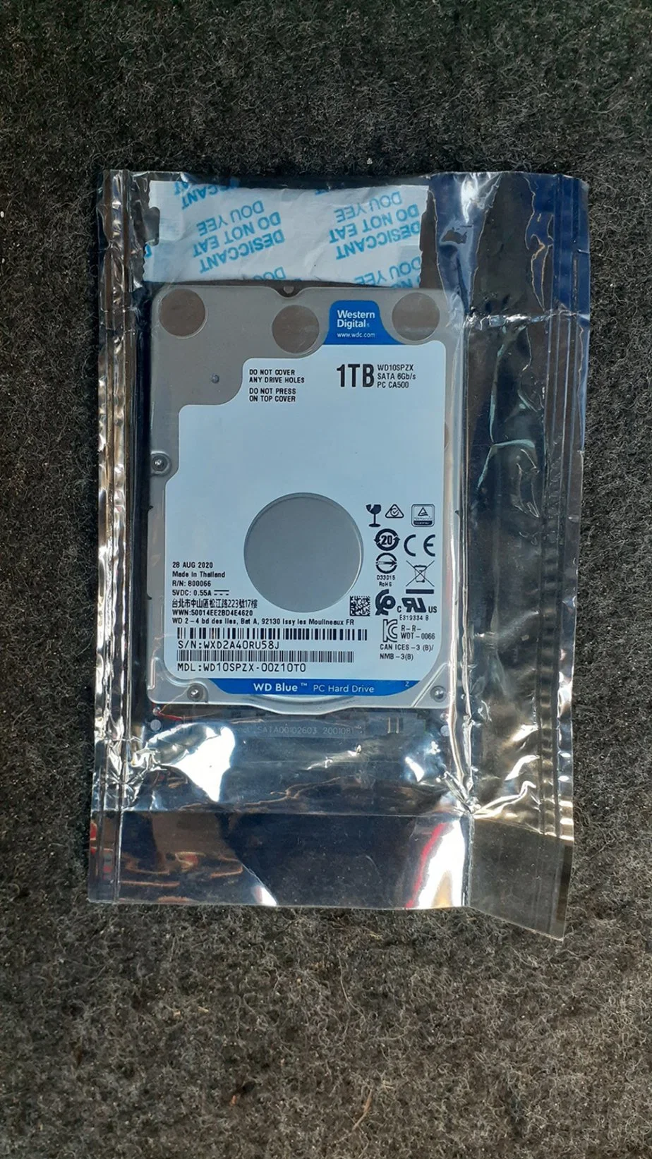Western Digital Blue Hard Drive 1tb Laptop Hard Disk 2.5" SATA 6GB/S 128MB Wd10spzx SSD/HDD