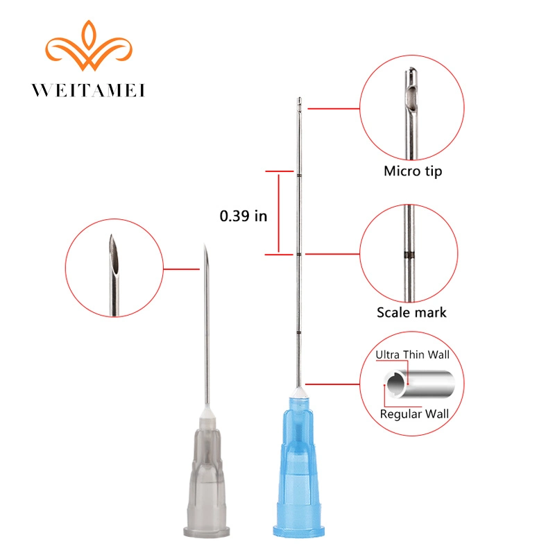 21g de 70mm Medical Canula tipos de jeringas y agujas