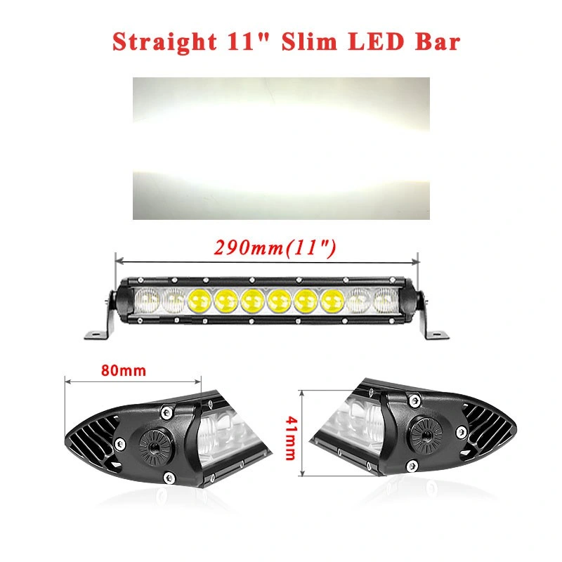 Una sola hilera Slim LED de luz de trabajo de conducción offroad Bar para carretilla