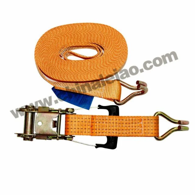 PE Polyester Ratchet Strap 50mm*6m Orange Color Cargo Lashing Belts for 5ton