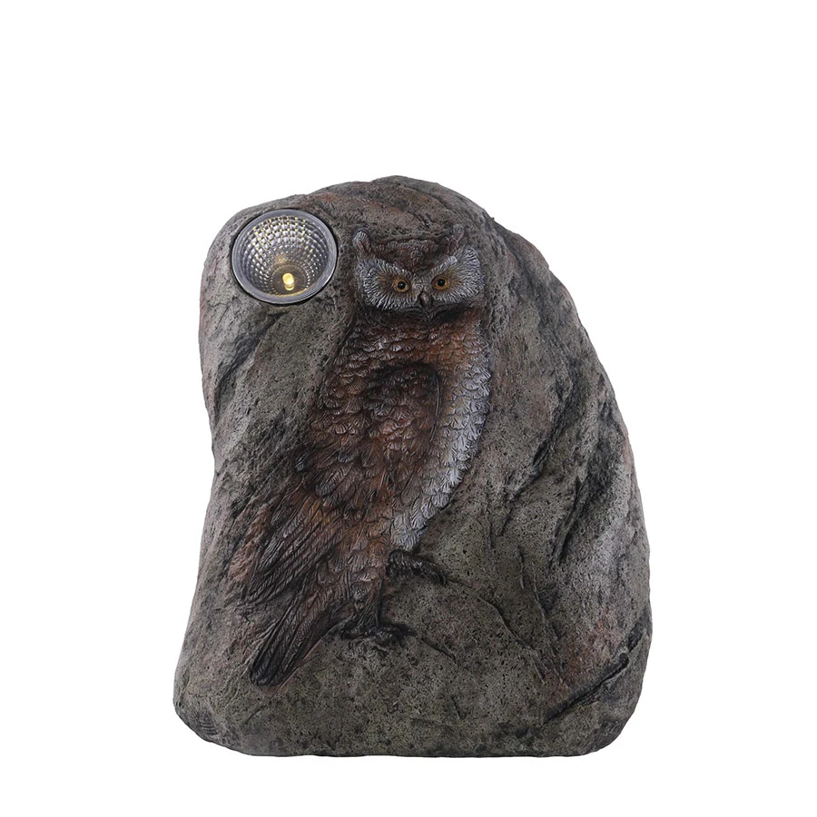 Customized Natural Hand Carving Rock Stone Owl Shape Souvenir Boulder Statues for Outdoor Villa Home Garden Park Yard Decor