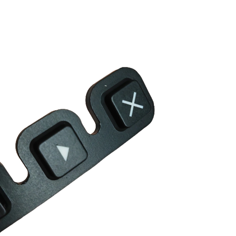 Black Color Painting Laser Etching/Engraving Power Push Covers Soft Silicone Rubber Buttons