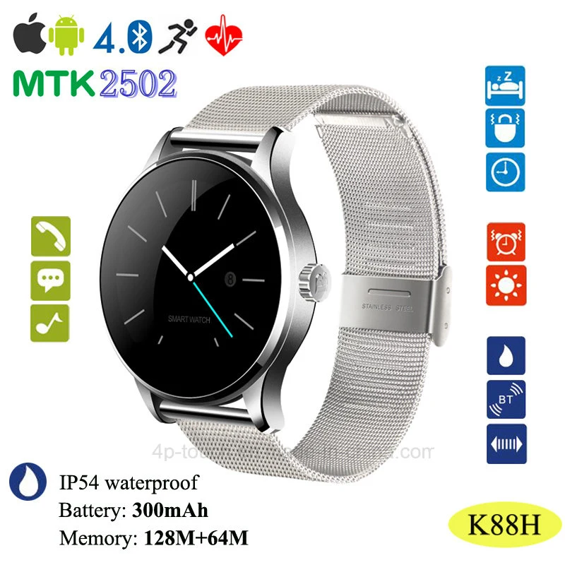 China Factory Quality IP54 Waterproof Anti-lost Bt Call Smart Watch with Heart Rate Monitor K88H