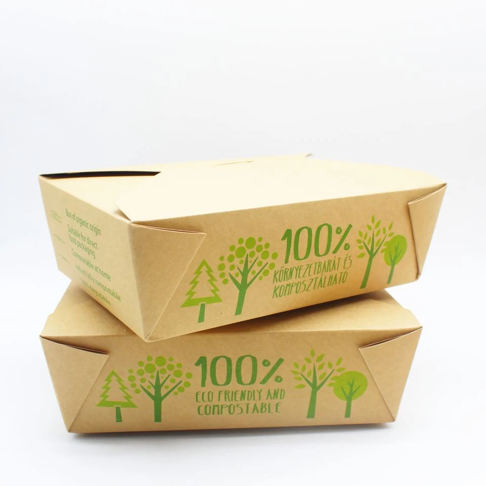 Wholesale/Supplier Stacking 400g Craft Paper Boxes Take Away Food Container