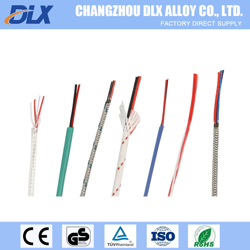 De PTFE ANSI/PVC/PFA/Aislamiento de fibra de vidrio Kx termopar tipo K de compensación de extensión de cable de alambre