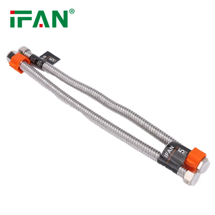 Ifan Custom Length Ultra-Flexible Metal Shower Hose Stainless Steel Corrugated Pipe