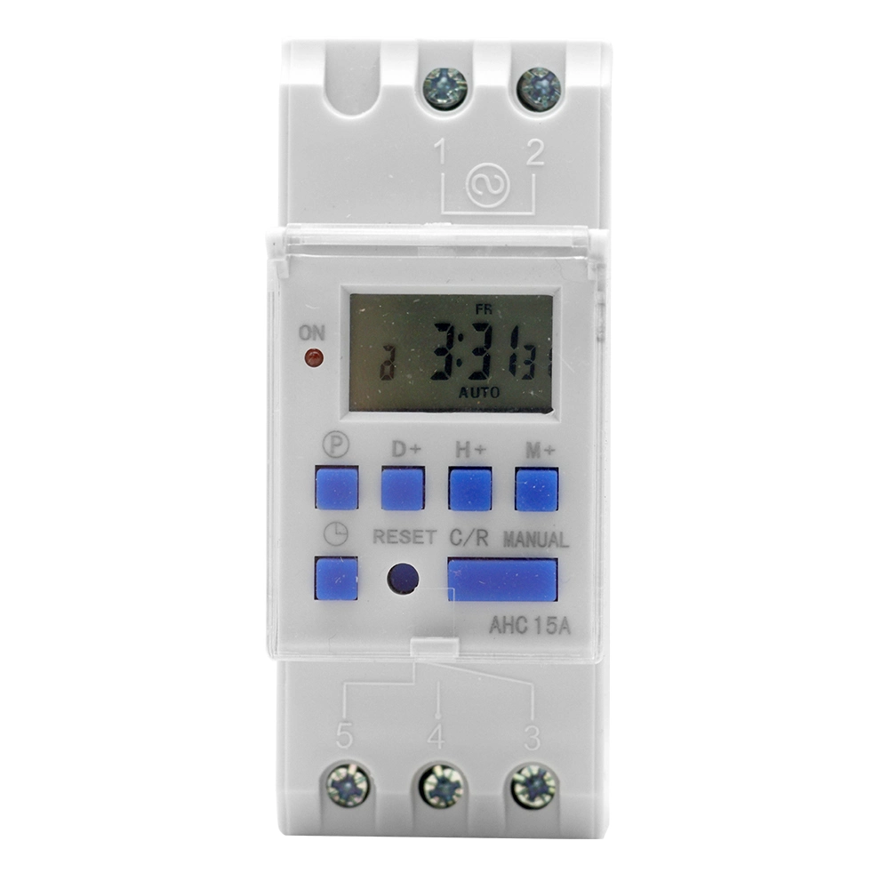 Factory Marketing Ahc15A DIN-Rail Timer Multi-Functional 50-60Hz Digital Programmable Weekly Digital Timer