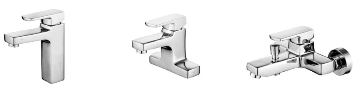 Sanitary Ware Stainless Steel Sink Household Basin Faucet Square Bathtub Mixer Bathroom Faucet