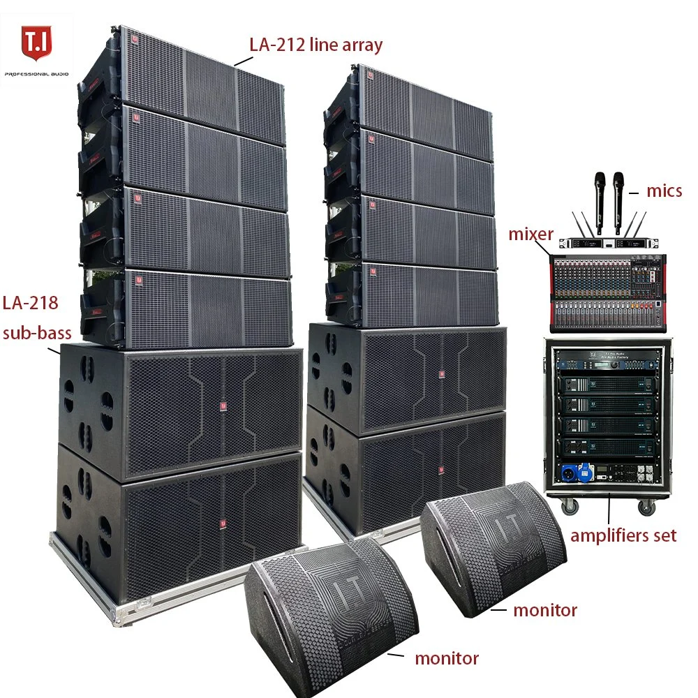 3 Way Dual 12 Inch Line Array System DJ PA Big Speaker Box Professional Audio for Outdoor