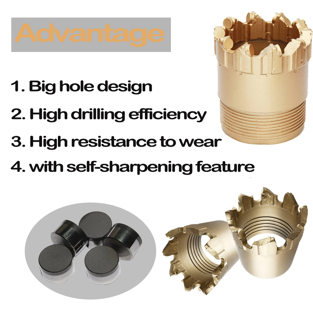 Broca de núcleo PDC broca de diamante NQ HQ PQ Para Mine Coal Quarying Rock