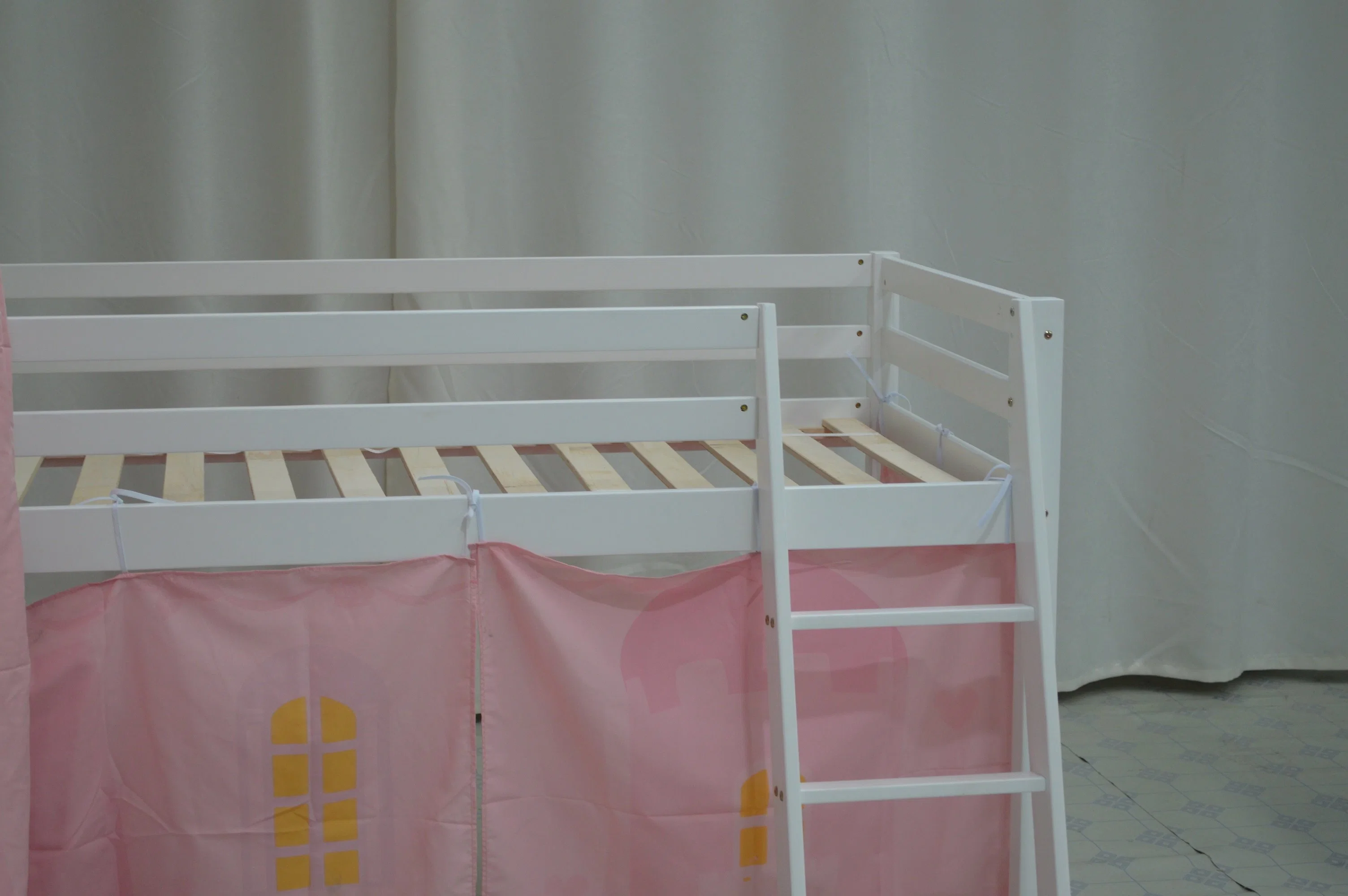 Midsleeper Cabin Bunk Bed Castle Tent Loft Bed with Slide and Slat