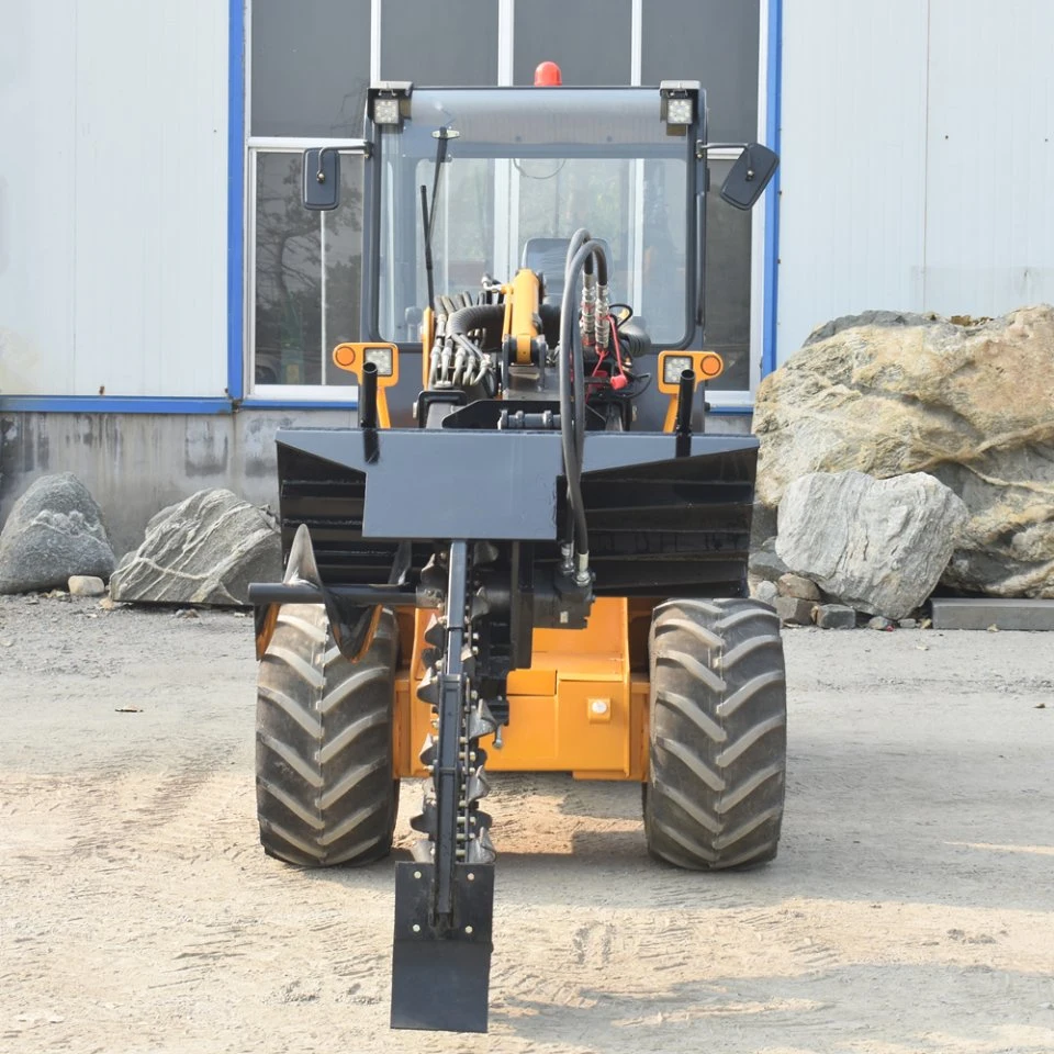 1.200 kg cargadora de ruedas Mini tractores con trinchera del sinfín de accesorios de Digger para la Agricultura