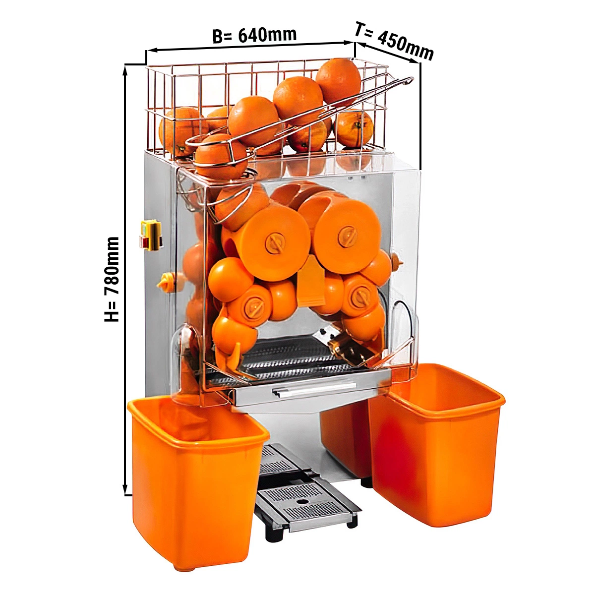 Vollautomatische kommerzielle/industrielle Tasse/Schüssel mit Zitrusfrüchten/Orange/Zitrone/Entsafter/Extraktor/Squeezer