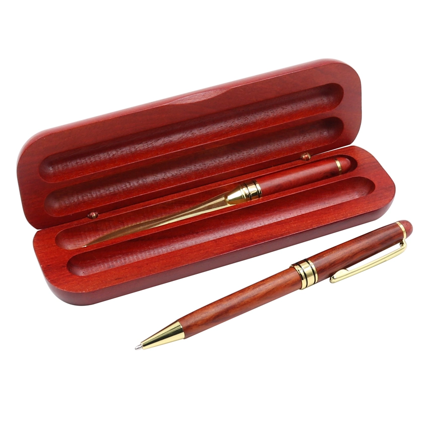 Promotional Luxury 2 Slots Rosewood Gift Pen Set with Pen Box