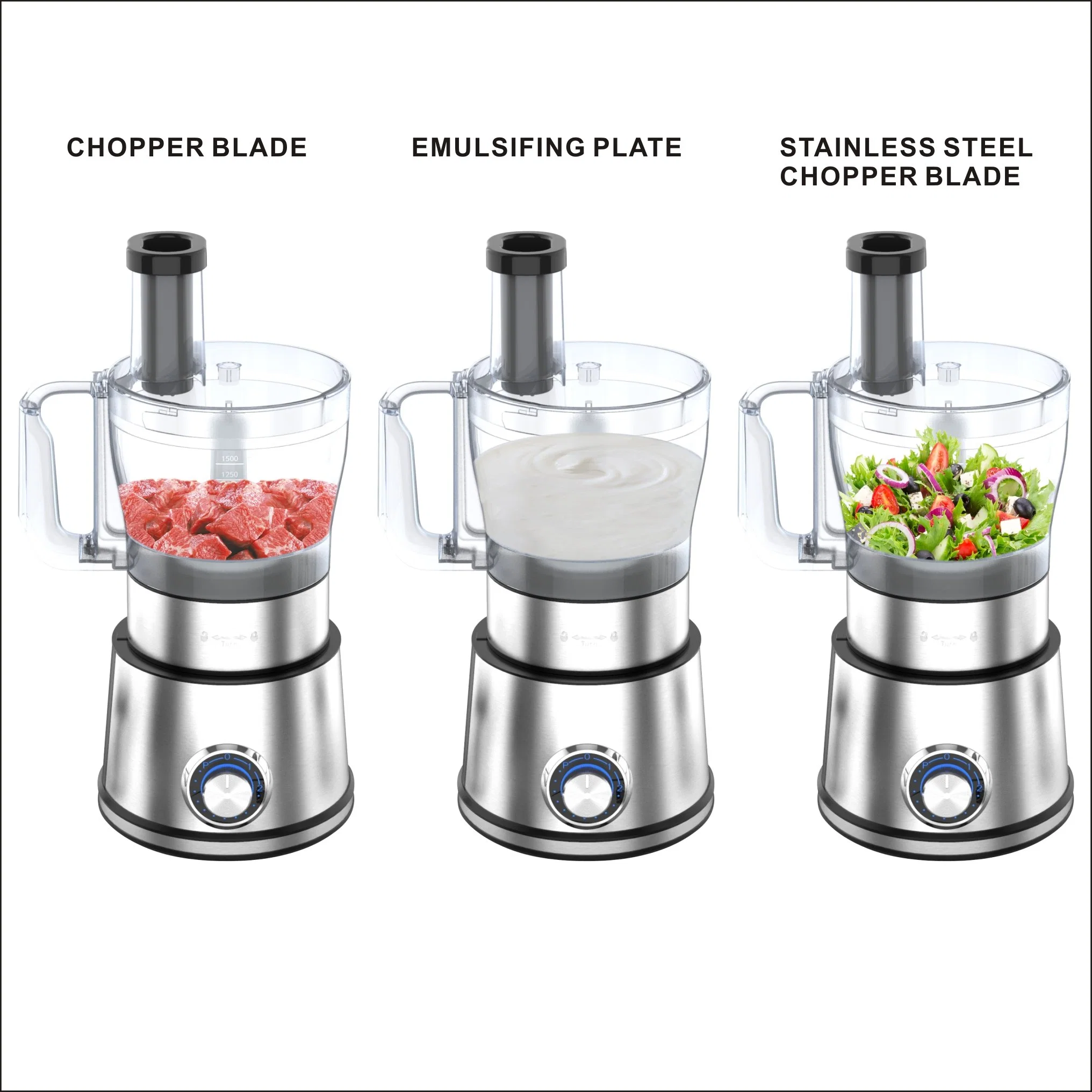 Heavybao Commercial Kitchen Blenders and Multi-Function 8 in 1 Food Processors