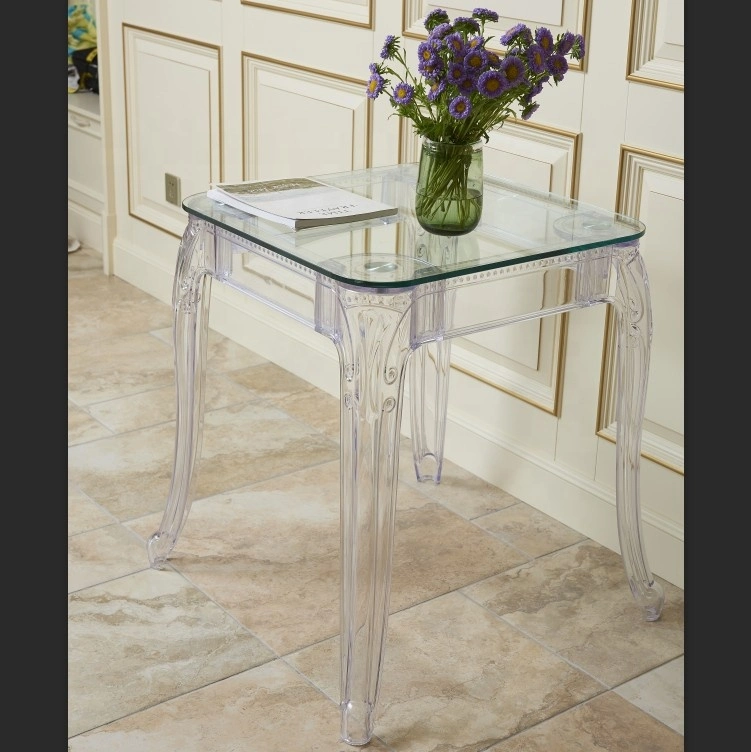 Venta caliente de cristal acrílico transparente de la decoración de mesa para boda