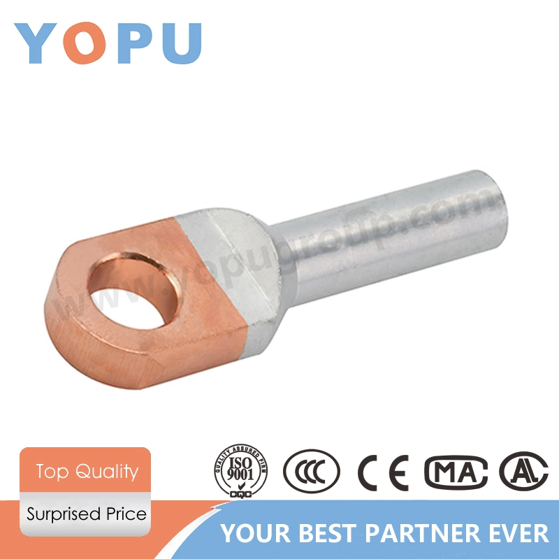 Yopu Dtl-2 Cu-Al Bimetal Bolt Cable Lug Copper Aluminium Metallic Tubular Crimping Terminal